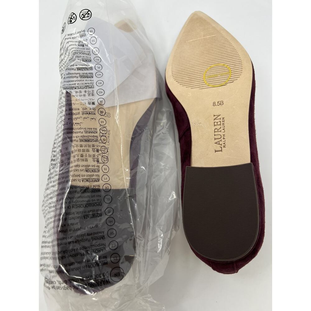 Lauren Ralph Lauren Women's 8.5B Dark Garnet Red Suede Loafers - Picture 7 of 8